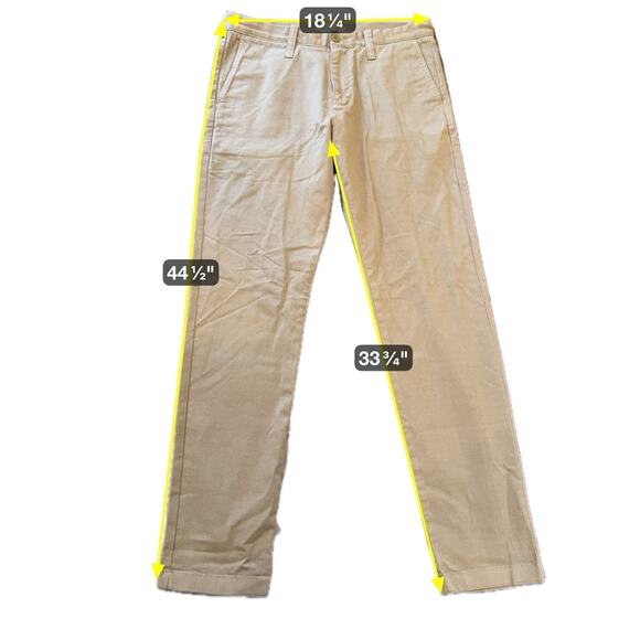 Madewell Pants Mens 33 X 32 Green Chino Khaki Athletic Slim Casual Coolmax Mens - Picture 3 of 16